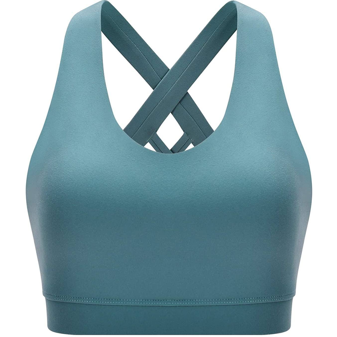 RUNNING GIRL Criss-Cross Back Padded Strappy Sports Bra