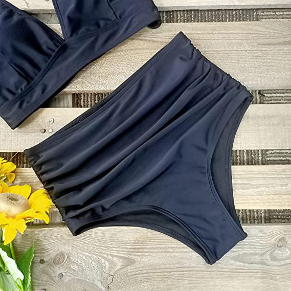 Sporlike Women Ruffle High Waist Swimsuit